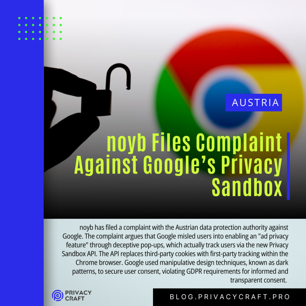 noyb Files Complaint Against Google’s Privacy Sandbox