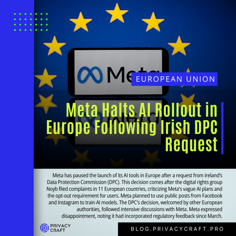 Meta Halts AI Rollout in Europe Following Irish DPC Request