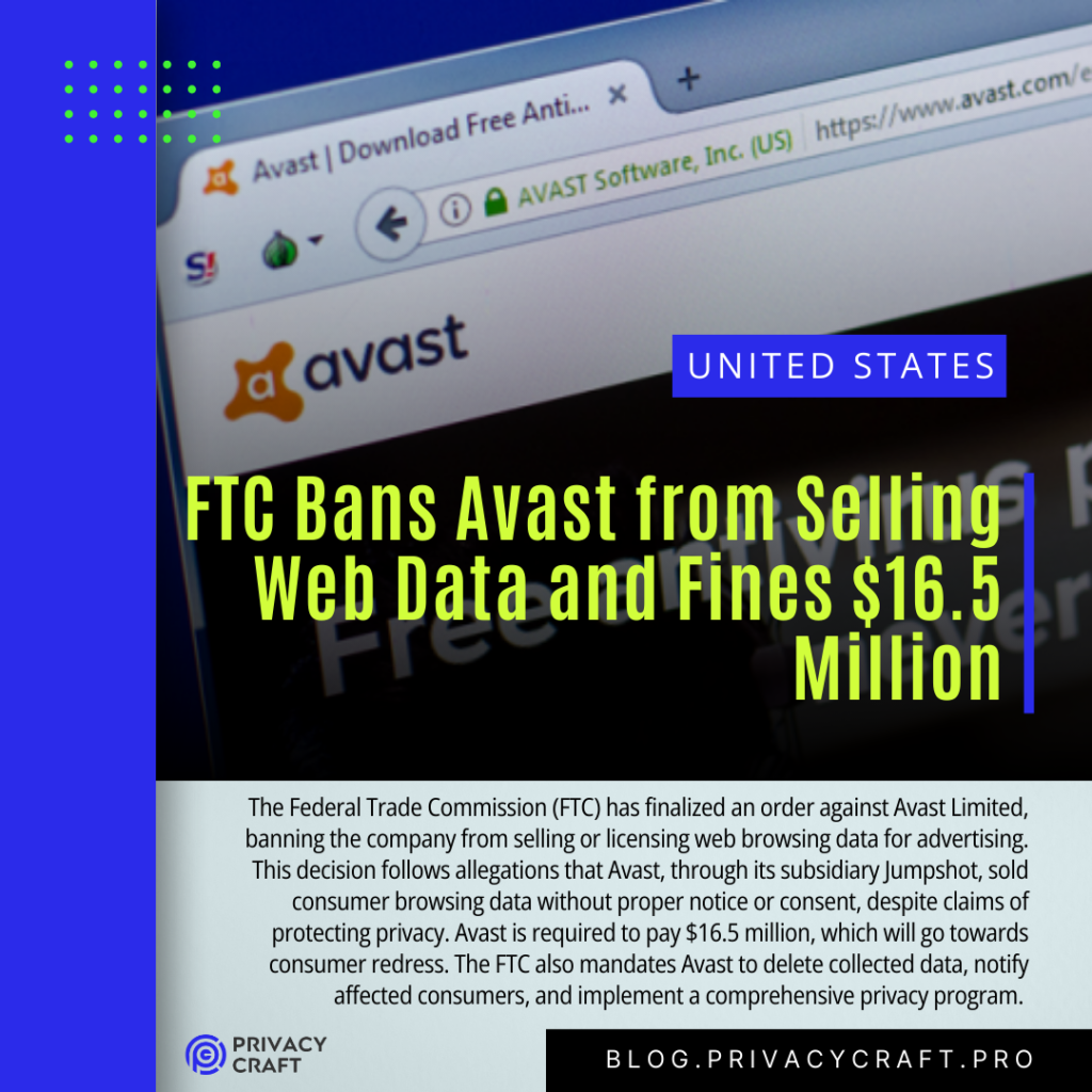 FTC Bans Avast from Selling Web Data and Fines $16.5 Million