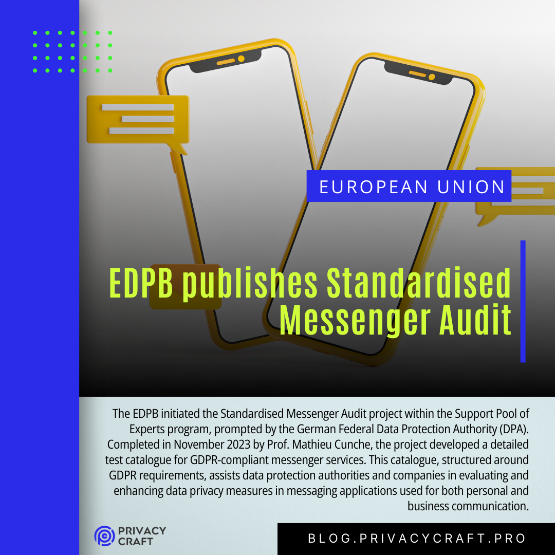 EDPB publishes Standardised Messenger Audit