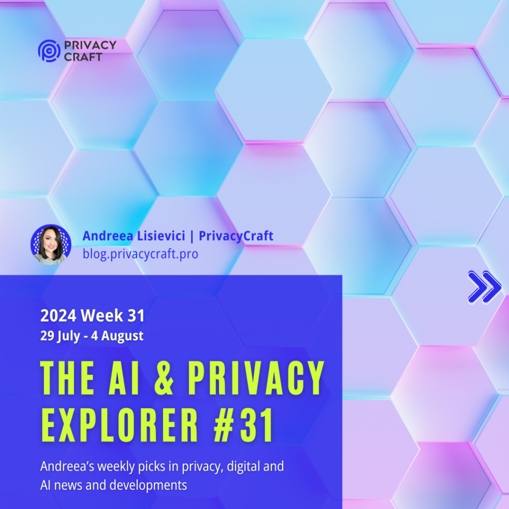 The AI & Privacy Explorer #31 (29 July – 4 August)