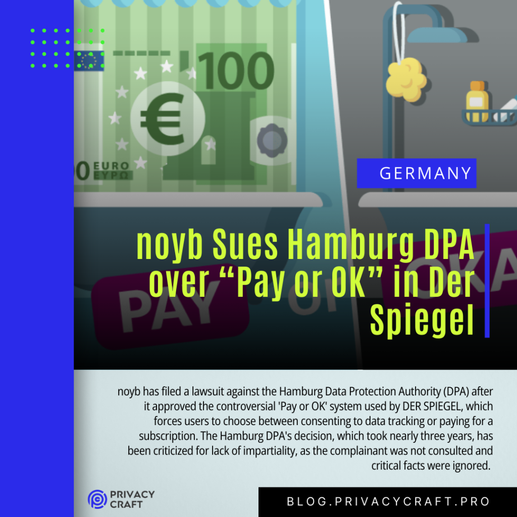 noyb Sues Hamburg DPA over “Pay or OK” in Der Spiegel